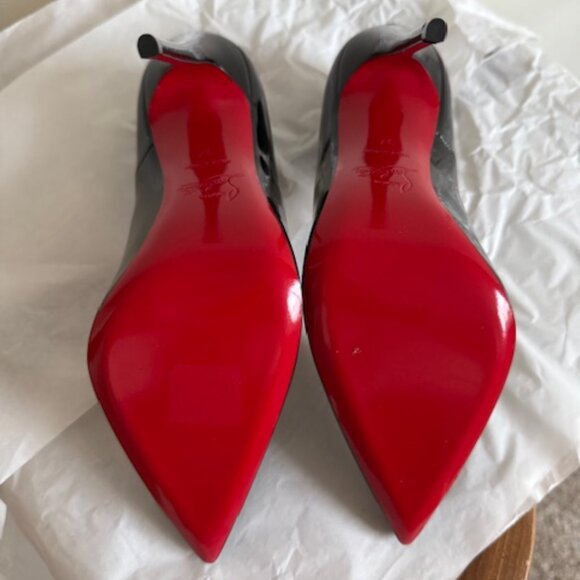Christian Louboutin Shiny Pigalle Follies 100mm Black 37 - Picture 5 of 11